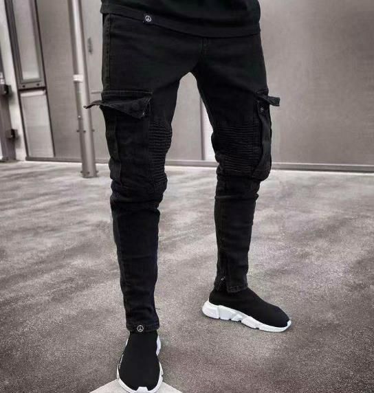Fashion Mens Designer Jeans Black 