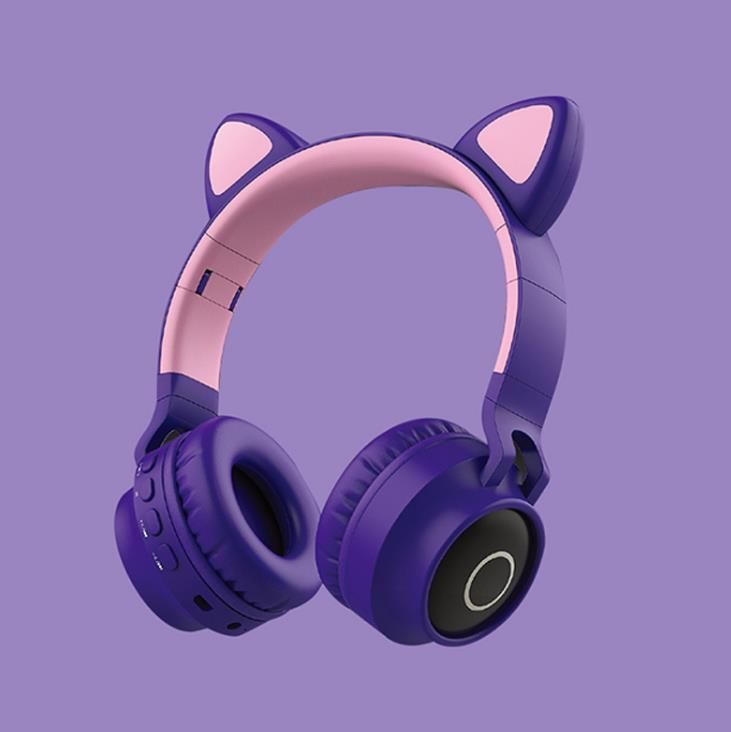 satin al kulaklik bluetooth kulaklik kedi kulaklari isiltili sirin kiz kart kablosuz spor stereo kulaklik soguk tl291 31 dhgate comda