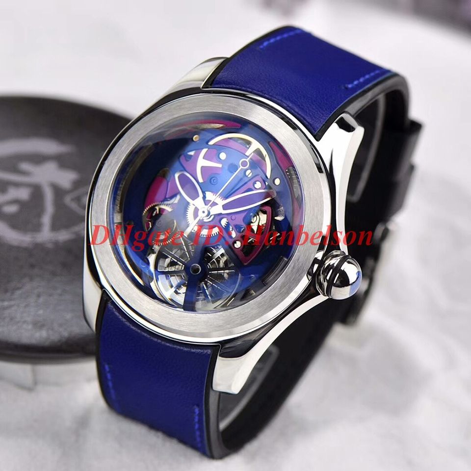 Satin Al Cok Renkli Kabarcik Otomatik Orologio Di Lusso Mekanik Ici Bos Cevirme Balik Gozu Mens Saatler Lastik Seffaf Cam L082 03 166 Izlemek Tl793 62 Dhgate Comda