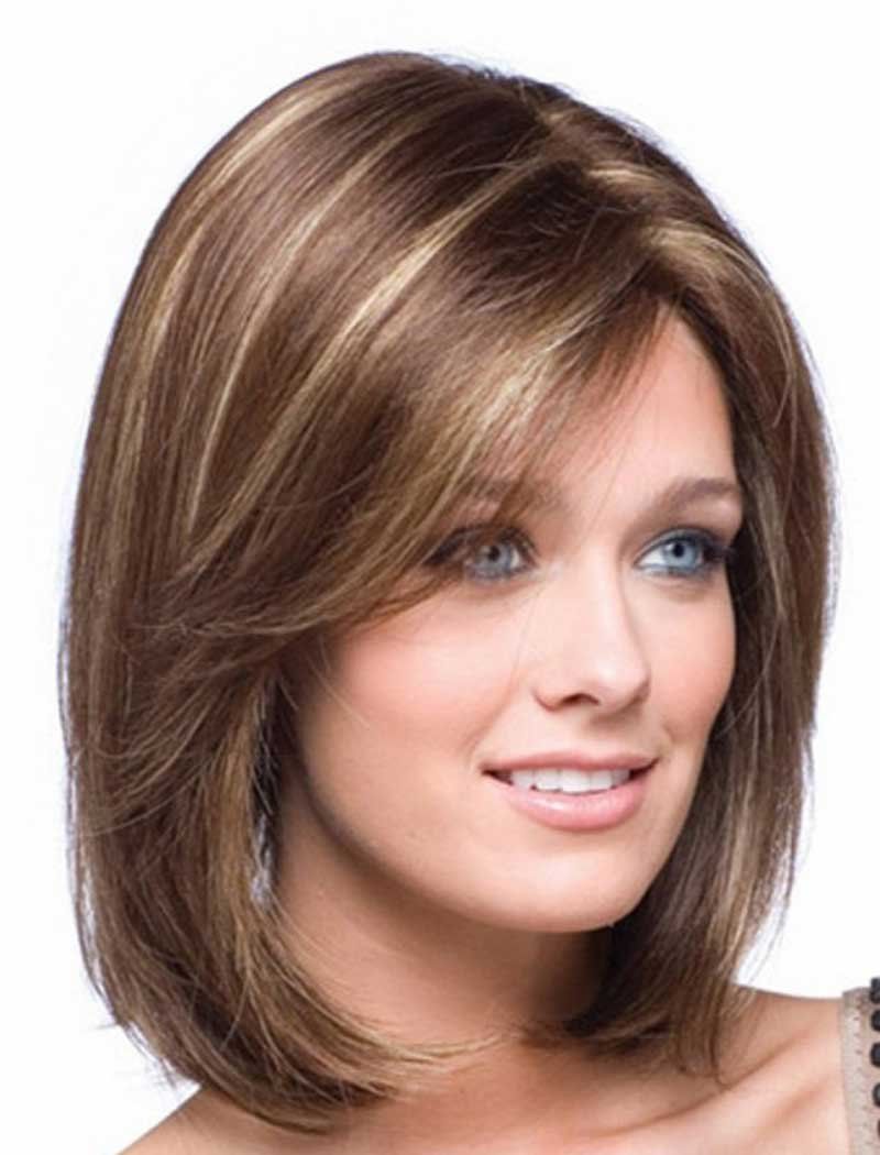 Shoulder Length Short Straight Fashion Women S Full Hair Wig Straight Synthetic Bob Wig With Bangs Lace Wig Buy Pixie Wigs From Zxdbeautyhair 32 17