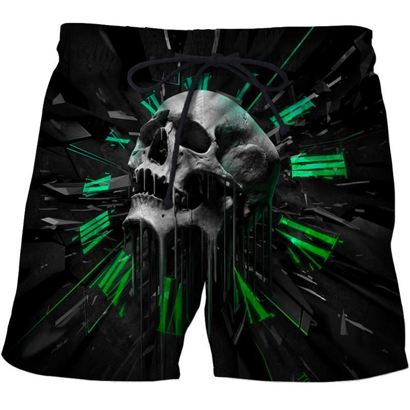 mens skull swim shorts