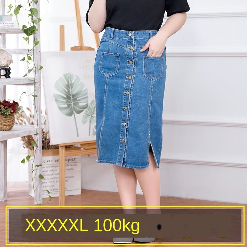 long tight denim skirt