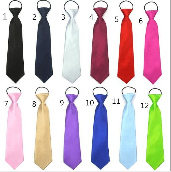 BOYS KIDS BABY TODDLER SCHOOL NECK TIE NECKTIE ELASTIC PLAIN BLACK RED WEDDING