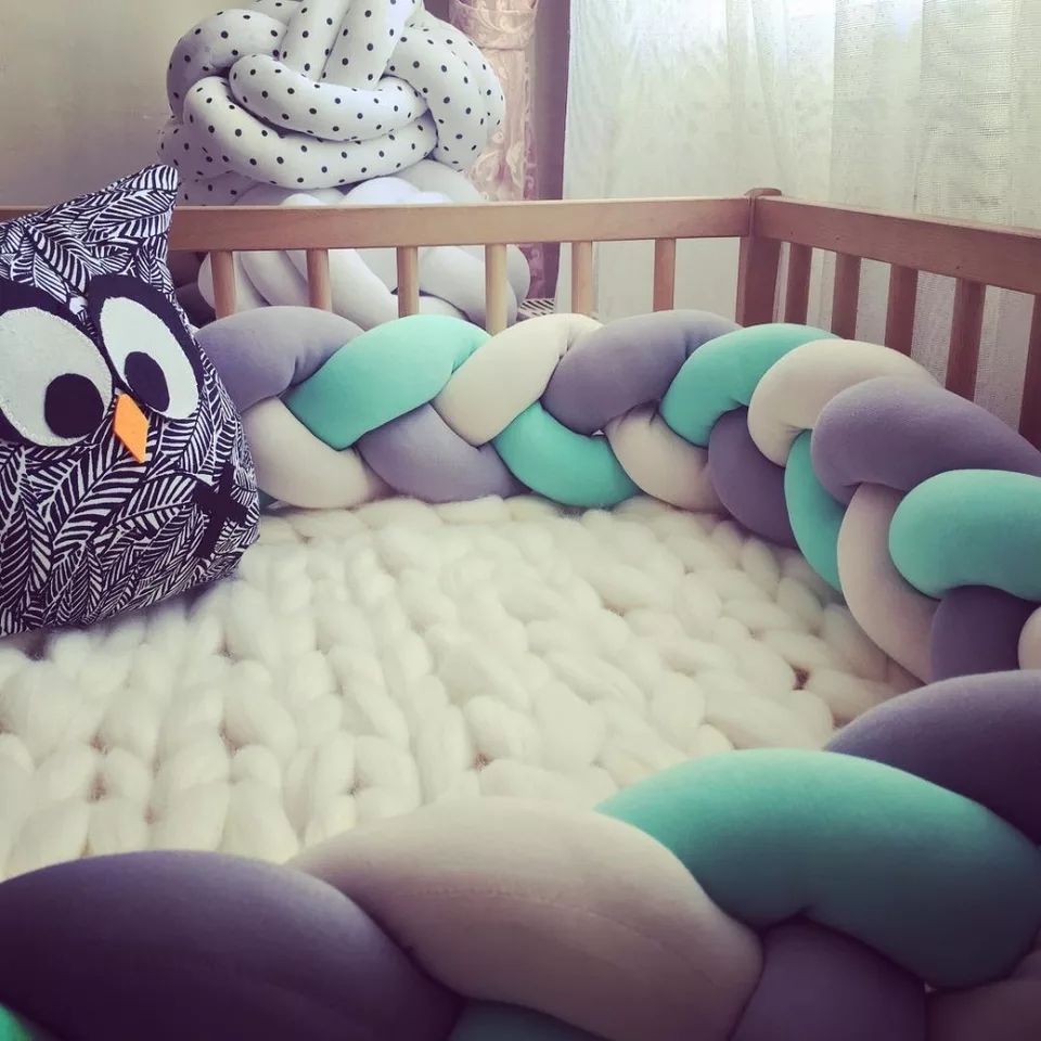 Satin Al 2 3 M Nordic Uzun Dugumlu Orgu Yastik Pamuk Knot Yastik Dekoratif Kanepe Yastik Bebek Tampon Besik Yatak Koruyucu Cocuk Odasi Dekor Tl223 32 Tr Dhgate Com