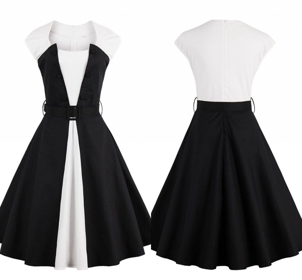 black simple dress design