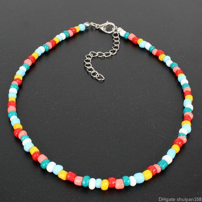 Vsco Girl Boho Beads Choker Necklace 