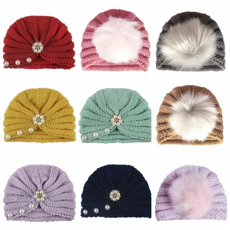 Acheter Bebe Turban Inde Chapeaux Filles Donut Fourrure Boule Crane Casquettes Laine Newborn Perle Hat Tout Petit Bonnet Tricote Hiver Infantile Accessoires De Mode D6743 De 0 91 Du Global Business Fr Dhgate Com