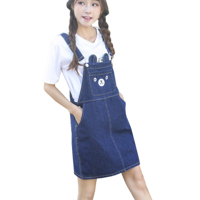 overall jeans skirt