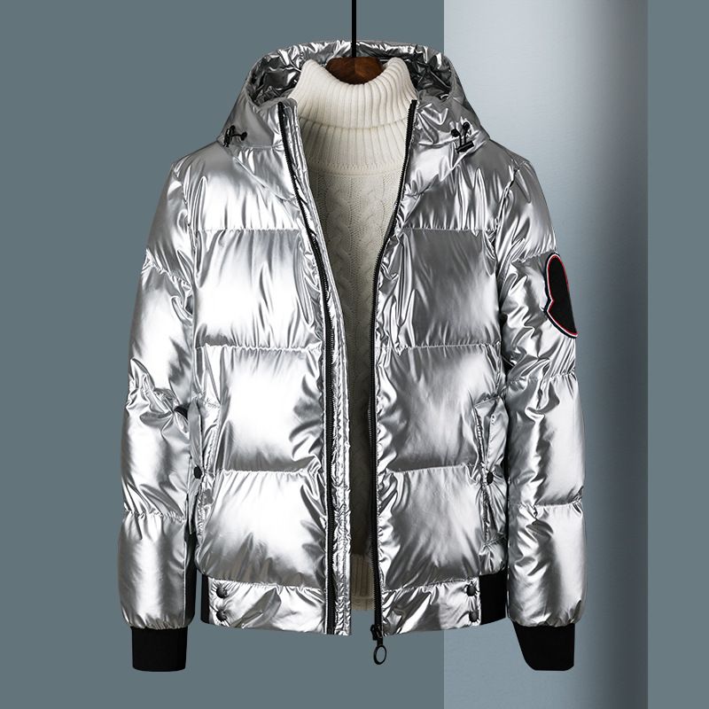 silver down jacket men's