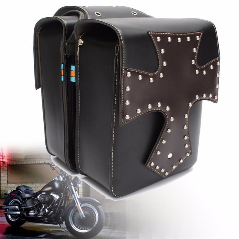 Motorcycle Saddle Bags For Harley Sportster XL 883 XL 1200 Pu Leather