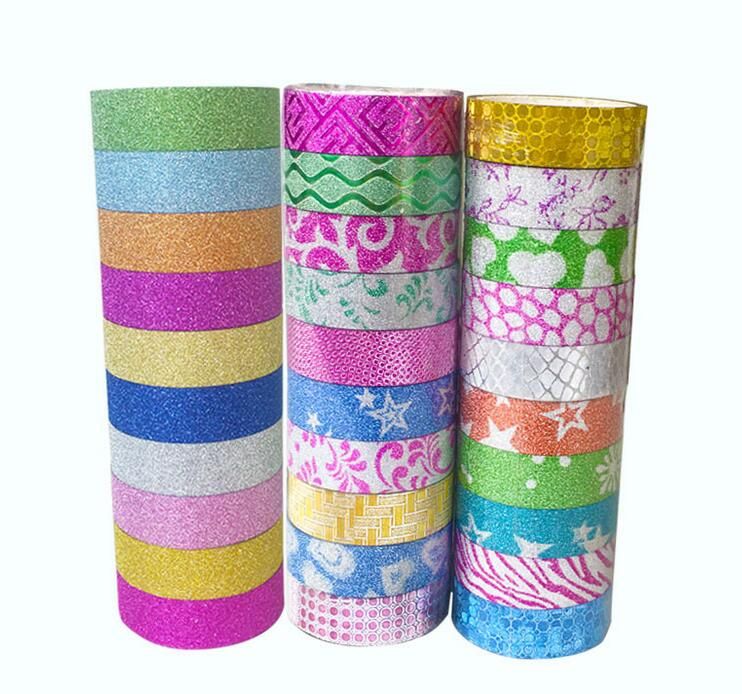 1.5cm*3m Glitter Washi Tape Stationery Scrapbooking Decorative Adhesive