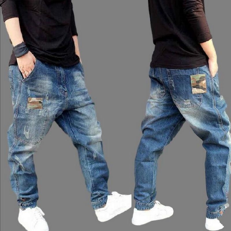 harem denim pants