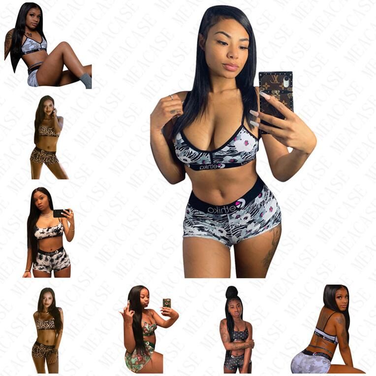 sports bra and shorts swimsuit