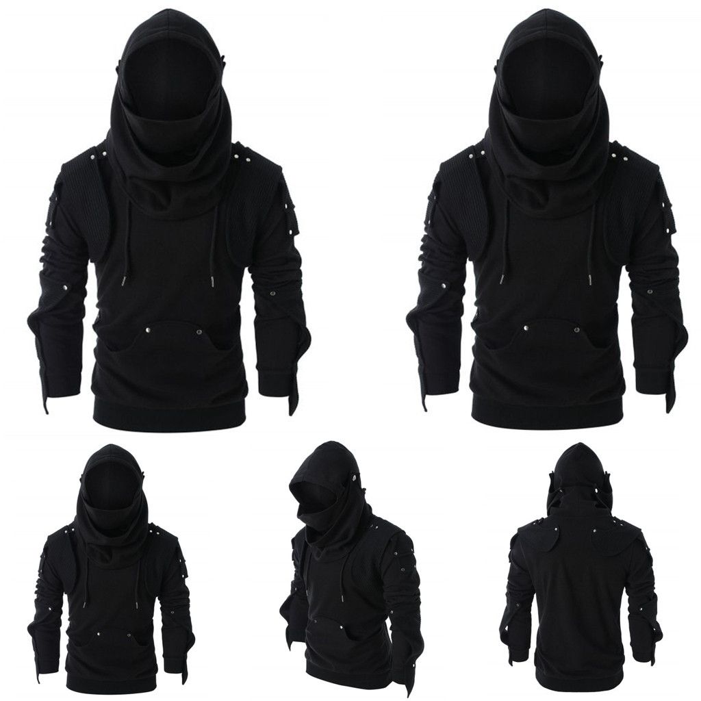 men's hoodie retro elbows