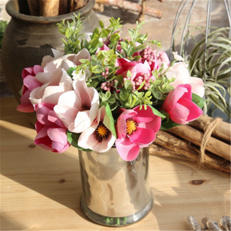 2020 New Style Simulation Flower Artifical Magnolia Bouquet Fake