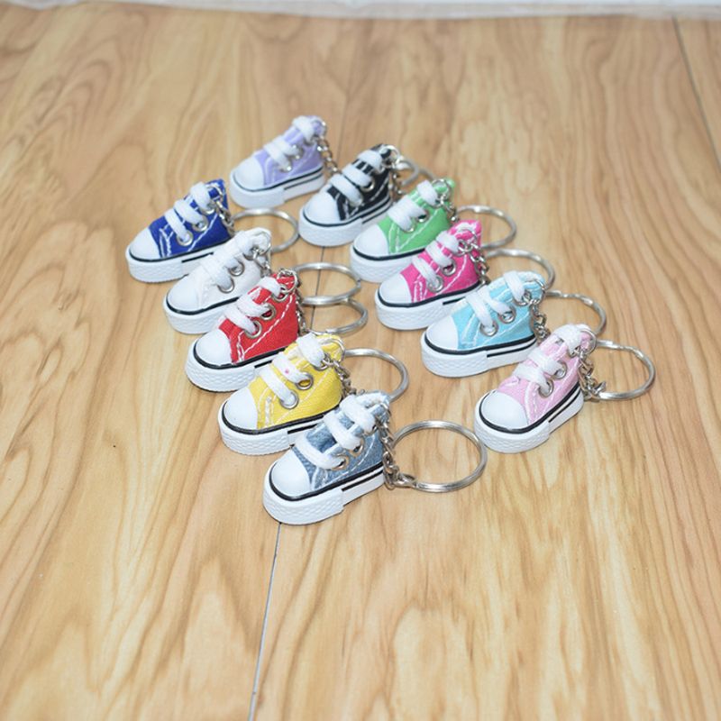 2021 35mm Mini Canvas Sneaker Shoes Keychain Cute Gifts Shoe Keychain