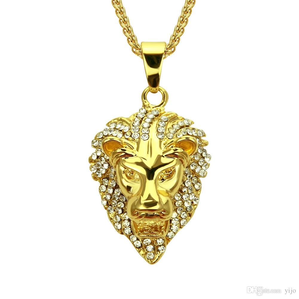 Medusa Zirkon Tasli Gold Erkek Kolye Kivircik Com Tr