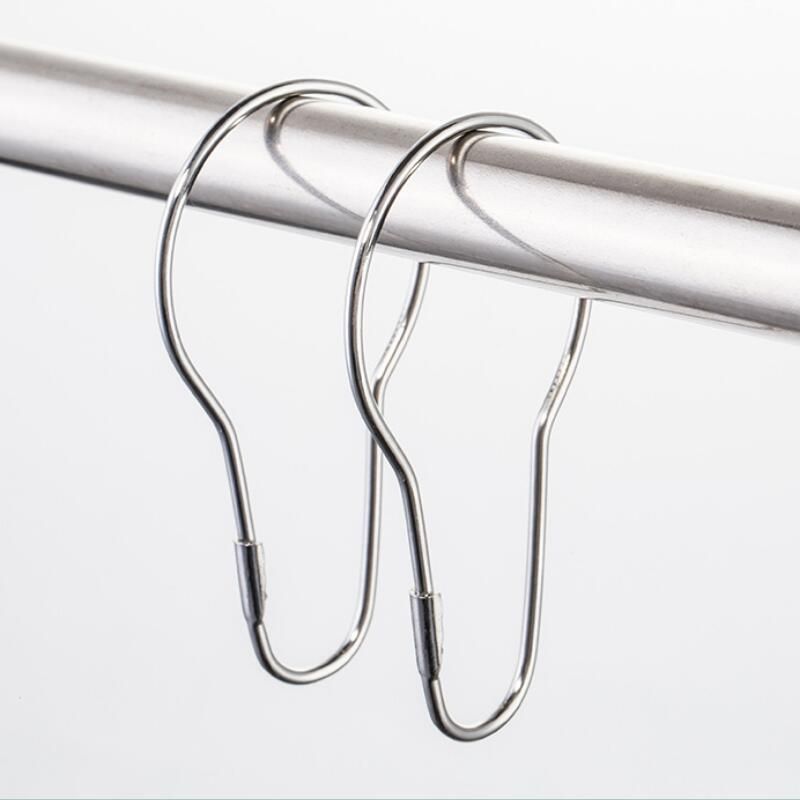 Tickas Appendiabiti per anelli in acciaio inossidabile 12pcs doppio gancio per tende per doccia antiruggine,Gancio per tenda doccia in acciaio inossidabile 