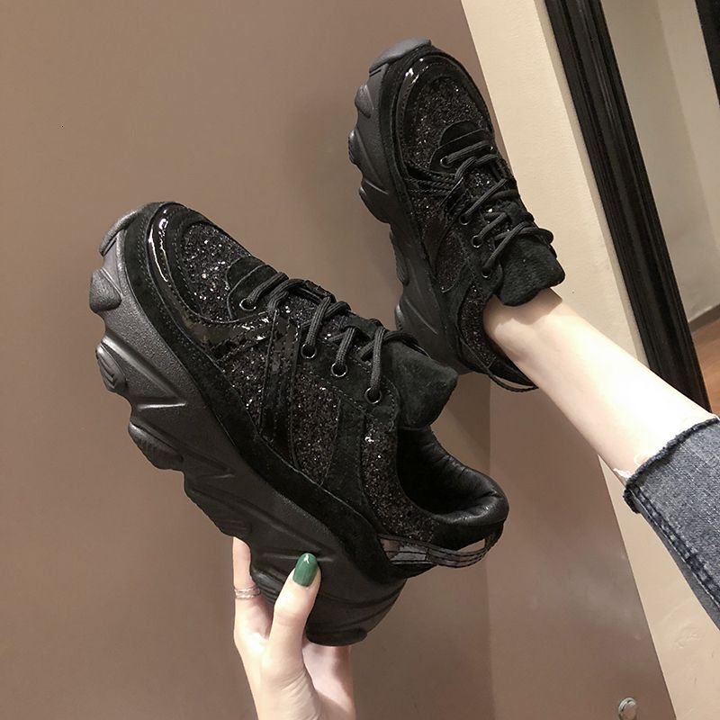 Compra Casual Mujer Primavera Zapatillas De Deporte Tenis Mujer Marca  Gruesos Zapatos De Cuero Negro 2020 Moda Mujer Plataforma Vulcanizado  Zapatos De Las Mujeres Barato | Entrega Rápida Y Calidad | Es.Dhgate