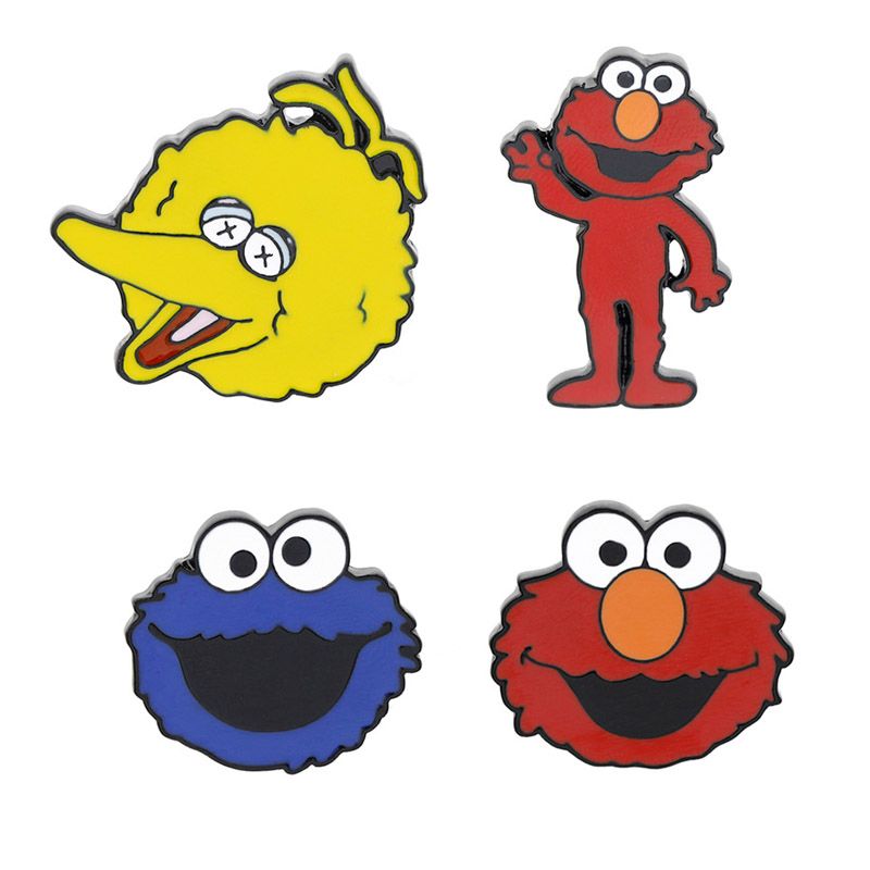 Sesame street elmo cookie monstruo figura de metal de dibujos animados  broches broches pin pechón brotheroch