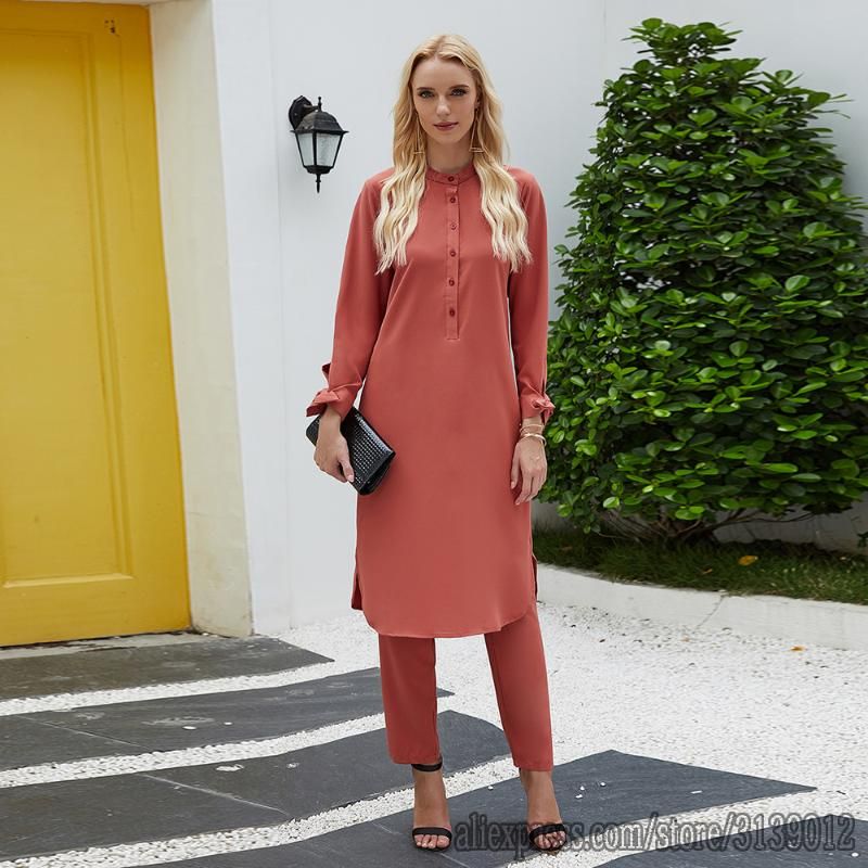 2020 Dubai Abaya Two Piece Hijab Muslim Dress Women Kaftan Islam Abayas For Women Robe Femme Ete Musulman Ensembles Ropa De Mujer From Sunflowery 33 23 Dhgate Com