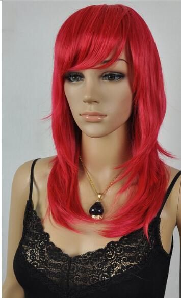 Fashion Women Party Sexy Short Wavy Curly Red Synthetic Hair Full