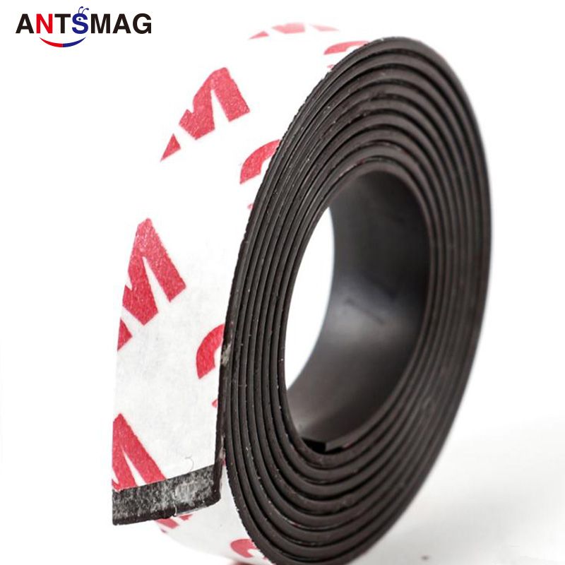 2 meters 12.7x1.5mm Flexible Magnetic Strip with 3M self adhesive rubber magnets
