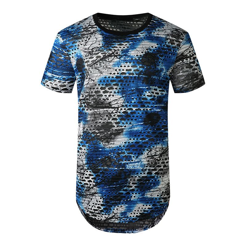 Ropa informal estilo Hip Hop para hombre camiseta con agujero en el.. Ropa informal estilo Hip Hop para hombre camiseta con agujero en el..