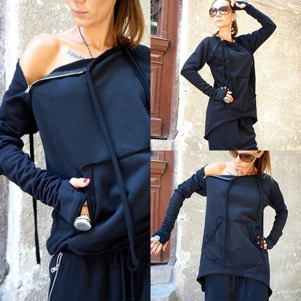 off the shoulder zipper sweater