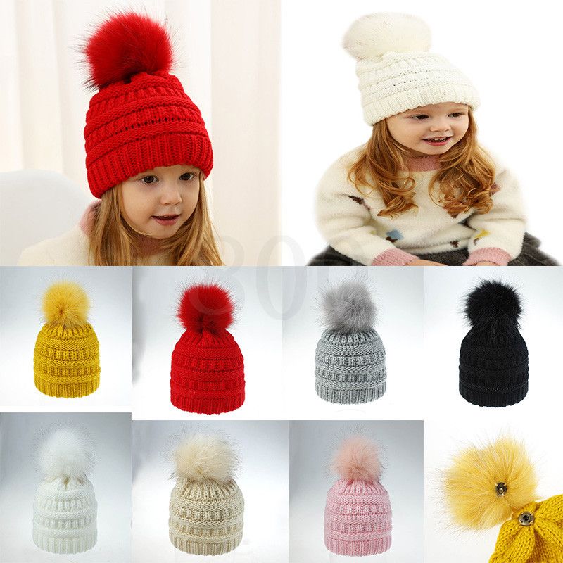 Baby Boy girl Kids Mum Dad Children Reversible Beanie Ski Skull Hat Warm Cap