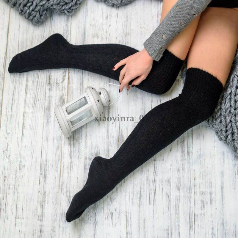 Stockings & ThighHighs Women's Cable Knit Extra Long Boot Socks Over