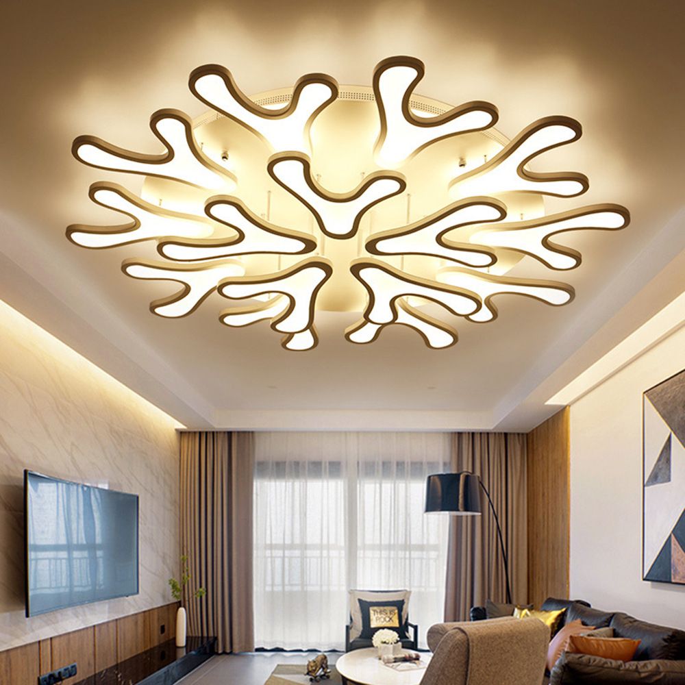 2019 Acrylic Modern Ceiling Lights For Living Room Bedroom White