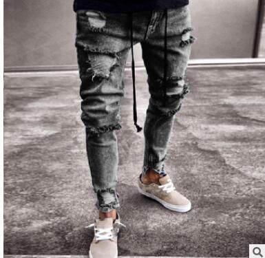 Grosshandel European American Fashion Streetwear Herren Jeans Skinny Fit Destroyed Ripped Jeans Gebrochene Punk Hose Homme Hip Hop Men Von Peanutoil 21 96 Auf De Dhgate Com Dhgate