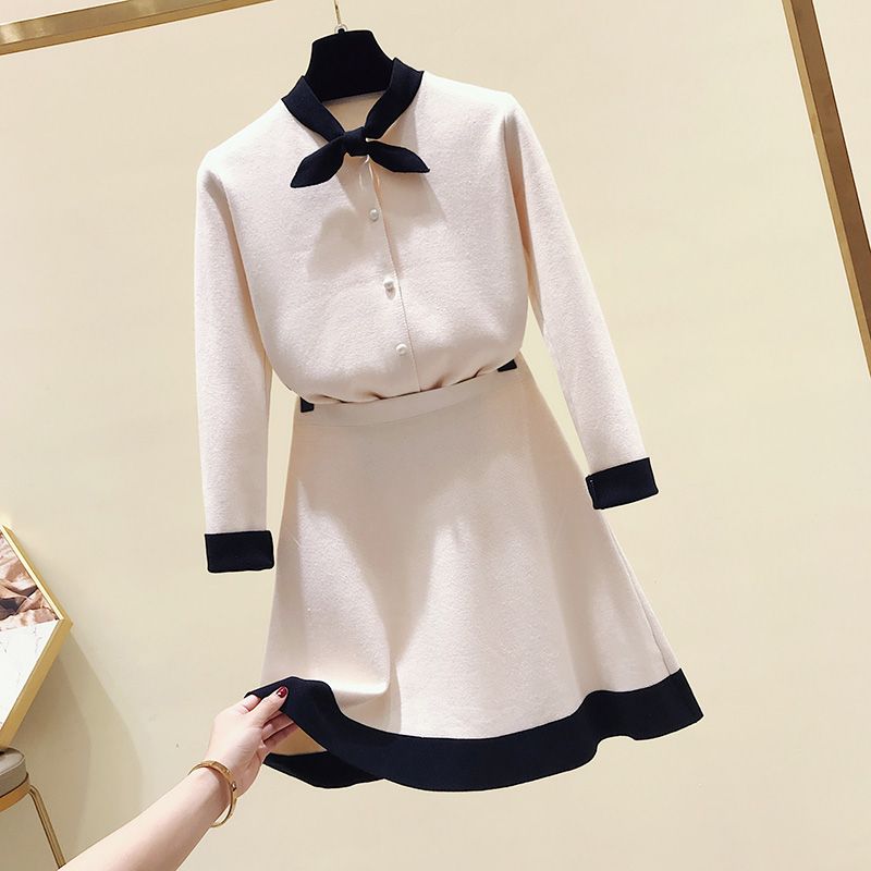 sweater two piece skirt set