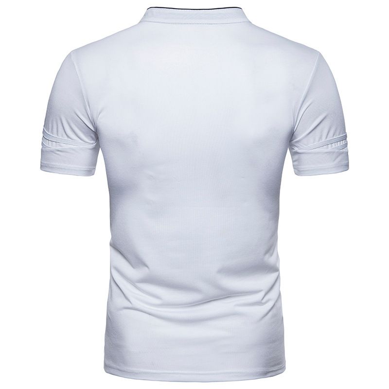 Compre Polos Blancos De Patchwork Para Hombres Camisas Nuevas De Manga Corta Camisa Polo Hombres Slim Fit Transpirable Casual Polos Para Hombre 1314 Q30 A 10,36 € Del Lzssing | DHgate.Com