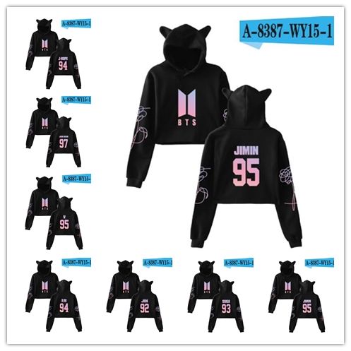 Fashion Sweatshirt Sweater Personality Girl Cat Ears Umbilical Hoodie