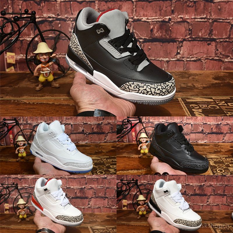 Compra Nike Air Jordan 3 Niños Caliente Venta Zapatos De Baloncesto J3 3  Vuelo Internacional De Tiro Libre Tinker Línea En Blanco Y Negro De  Deportes De Cemento Zapatilla De Deporte 28