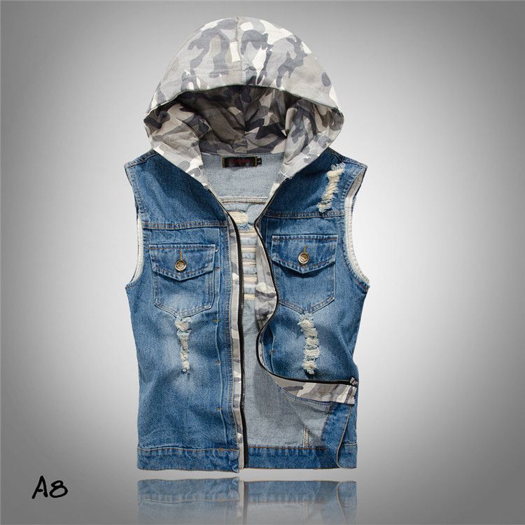 chaleco jeans hombre