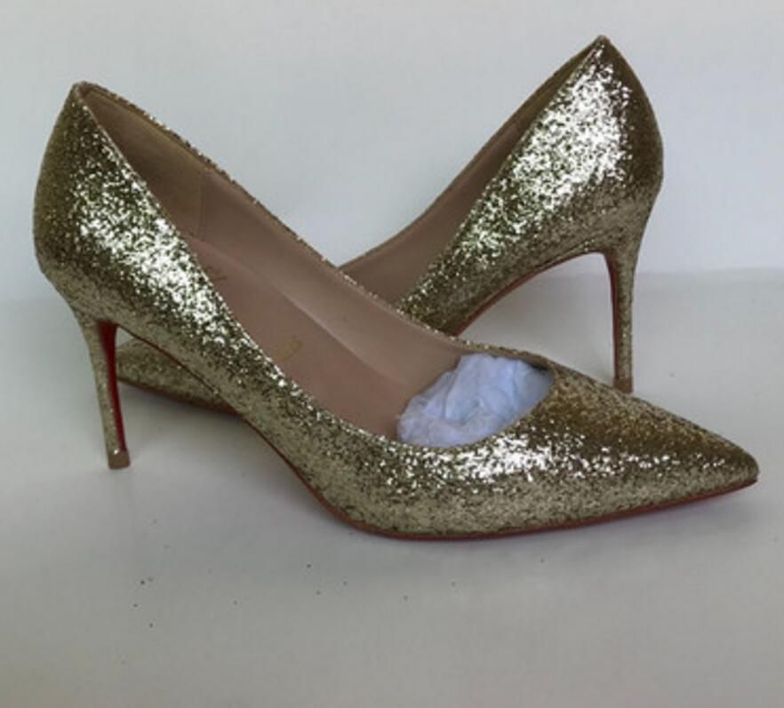 New Women Shoes Shallow Mouth Sequins High-heeled Shoes Fine Heel Wedding Shoes New Women Shoes Shallow Mouth Sequins High-heeled Shoes Fine Heel Wedding Shoes