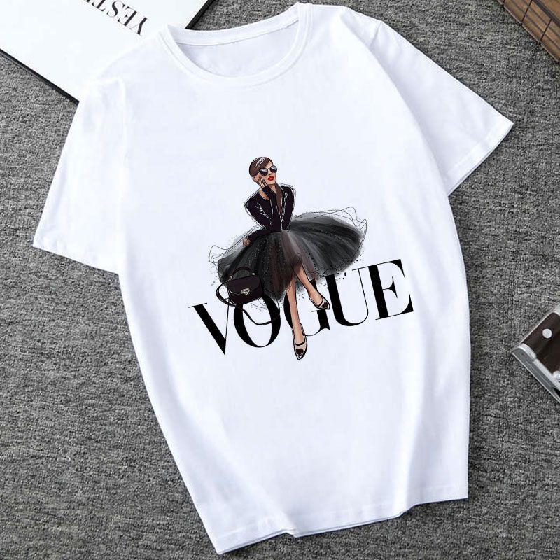 Camiseta Para Mujer POLERAS DE MODA 2021 VERANO T SHIRT Mujer Vogue Letra Letra Impresa Vintage Plus Ropa Estética De 6,26 € | DHgate