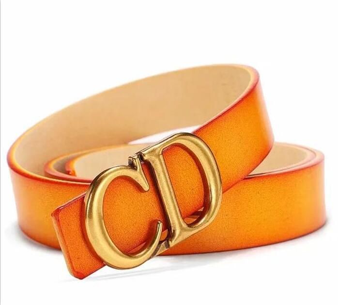 orange designer belt
