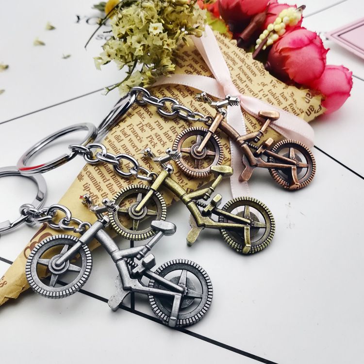 New Zinc Alloy Retro Bicycle Shaped Keychains Metal Bike Keyrings For Sports Gifts Dc185 Best