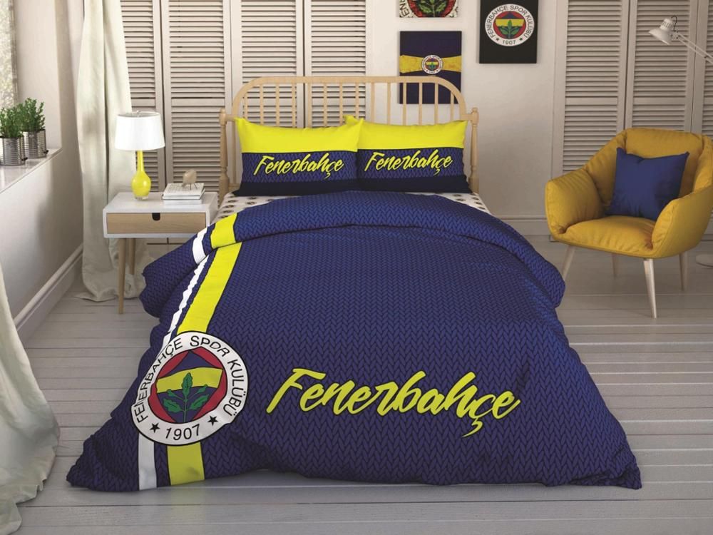 100 Cotton Licensed Fenerbahce S K Fenerbahce Striped Duvet
