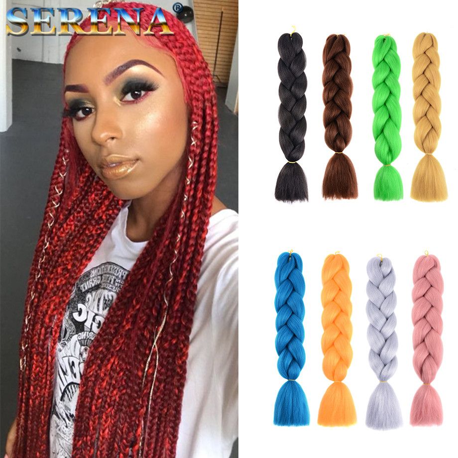 Kanekalon Synthetic Braiding Hair 24inch 100g Ombre Color Jumbo