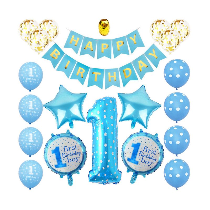 Grosshandel Madchen Jungen Geburtstags Dekoration Ballon Paket Baby 1yr Oder 2 Jahre Alles Gute Zum Geburtstag Banner Geburtstags Party Thema Dekoration Ballon Supplies Von Echana 3 73 Auf De Dhgate Com Dhgate