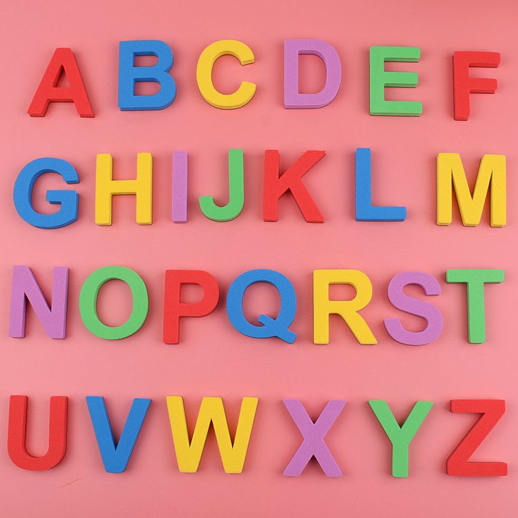 satin al 26 adet eva mektup buzdolabi miknatisi buyuk harf kucuk harf cocuk erken egitim kelimeler yazim ogretim buzdolabi miknatislari sticker