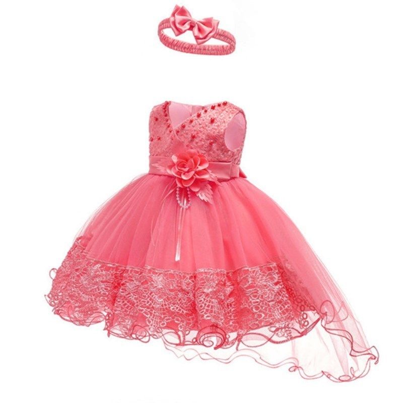 baby girl in wedding dress