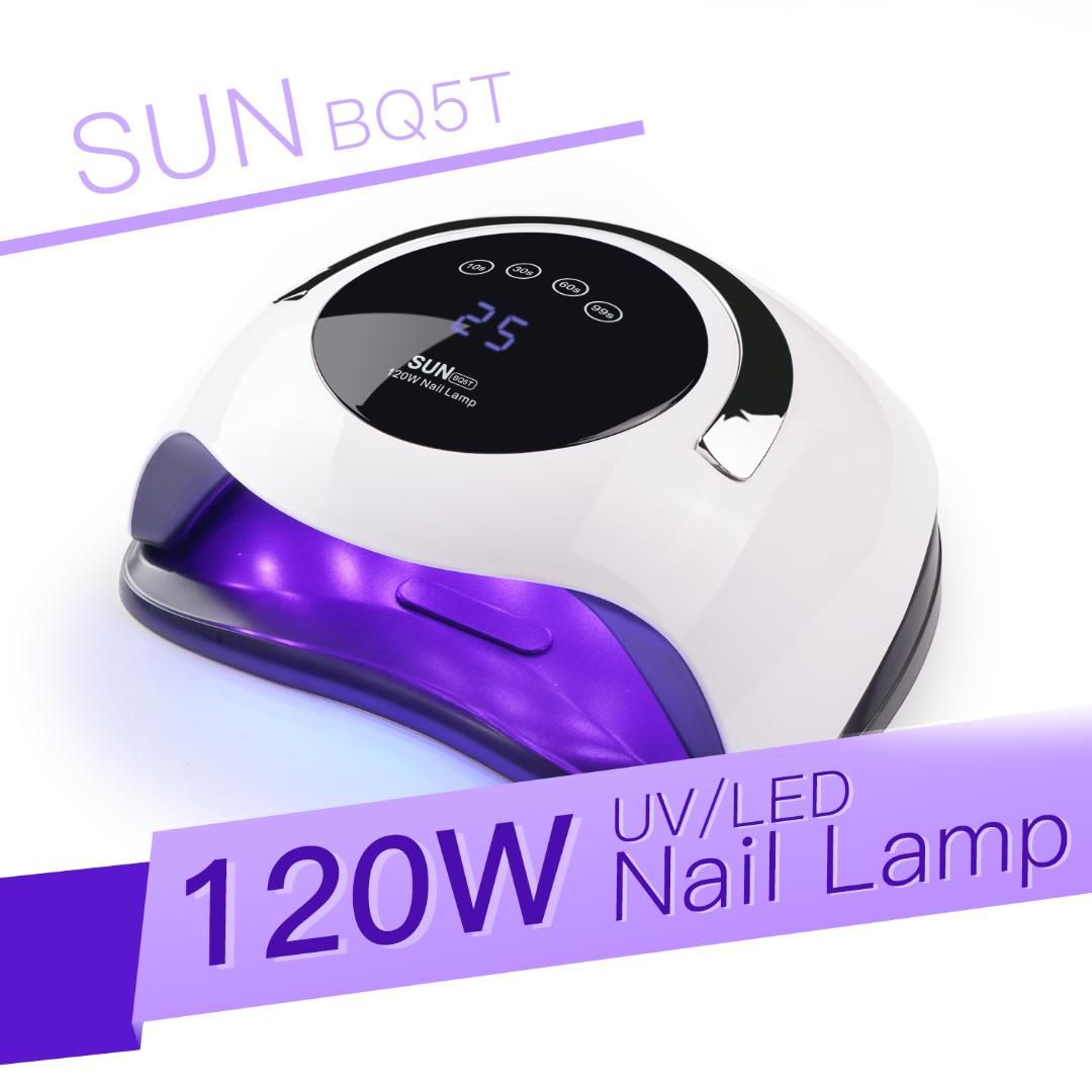 SUN BQ5T УФ-светодиодная лампа для сушки ногтей 120W Ледяная лампа для маникюра Гель-лак для сушки ногтей