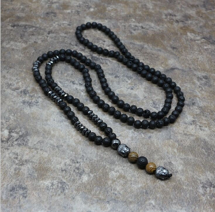 black buddha bead necklace