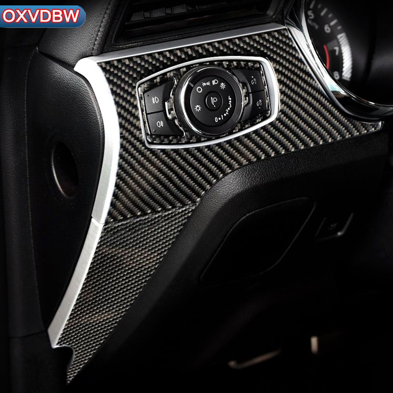 2019 For Ford Mustang Carbon Fiber Headlight Switch Cover Trim Panel Sticker Car Styling 2015 2016 2017 1819 Interior Accessories From Oxvdbw 8 15